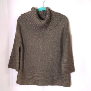 Mac & Jac Women's Olive Turtleneck Sweater Medium
